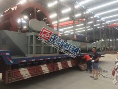 辽宁1275螺旋洗砂机、3000轮斗洗砂机昨日发货